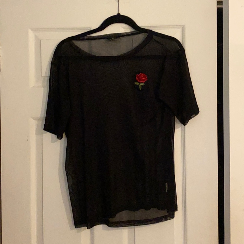 Sheer black top